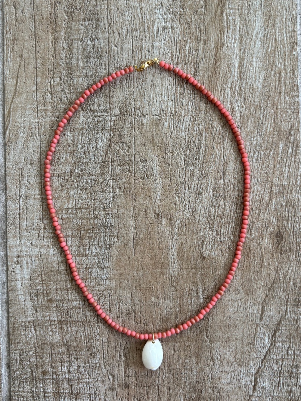 Cowrie Shell Beaded Choker Necklace